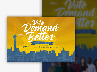 Demand Better design illustration poster ui uoft