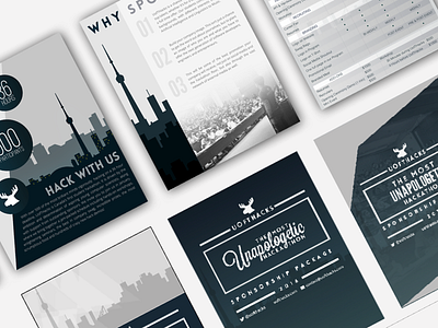 UoftHacks 2016 bahen banners branding brochure building city cn tower design illustration moose toronto typography ui university of toronto uoft uofthacks