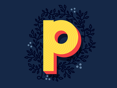 P 36daysoftype 36daysoftype p 36daysoftype p design illustration leaf leaves letter letter p lettering logo p typography vector