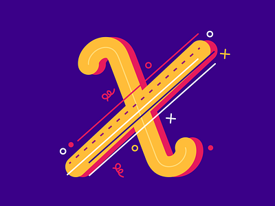 X 36daysoftype 36daysoftype x 36daysoftype x bold colorful colorfull design illustration letter lettering party typography vector vibrant
