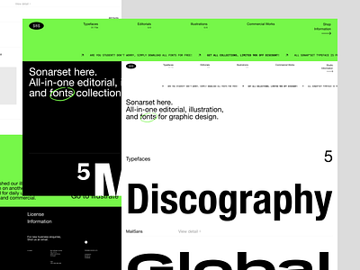 Sonarset™ Official Site agency ecommerce editorial interface minimalist store typography ui uiux web design