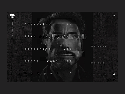 Robert Downey Jr black design film typography ui design uiux user interface web design web interface