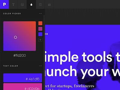 Color Picker interface pappperio product software ui design uiux web tools