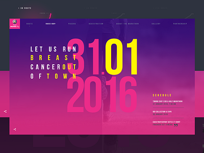 Our Marathon Campaign black design pastel typography ui design uiux user interface web design web interface workspace