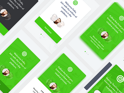 Walkthrough Process - Pixie app design app ui board card course app iphone design marketplace members mobile app splash screen ui kit uiux