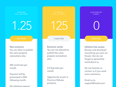 Pricing Table app pantone block pricing table subscribe block subscription table uiux user interface