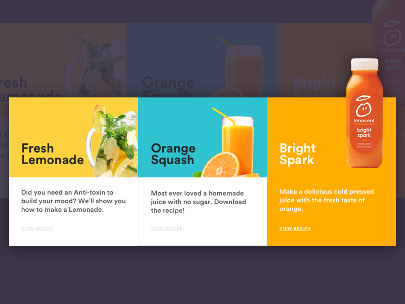 Recipes Card - Fresh Life Oragnics by Firman Soetji Ananda on Dribbble