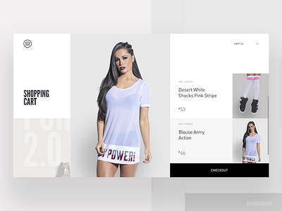 Hipkini - Cart clean ecommerce grid interface minimalist outfit pastel shop sport store ui web