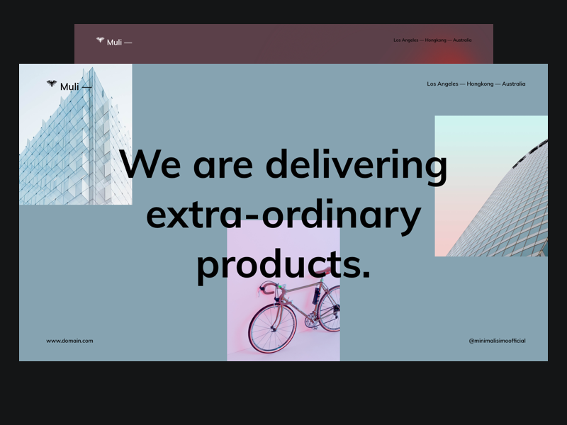 Muli — Service store agency studio clean minimalist web design interface uiux branding fashion ui