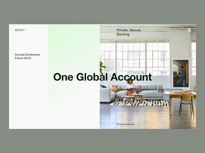 Slide Options agency corporate interface landing page minimalist uiux web design