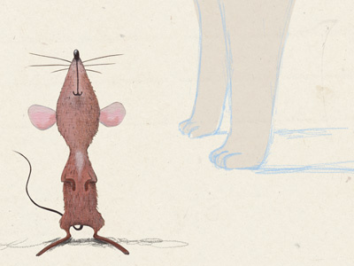 Little fella acrylics childrens books digital illustration mouse pencil
