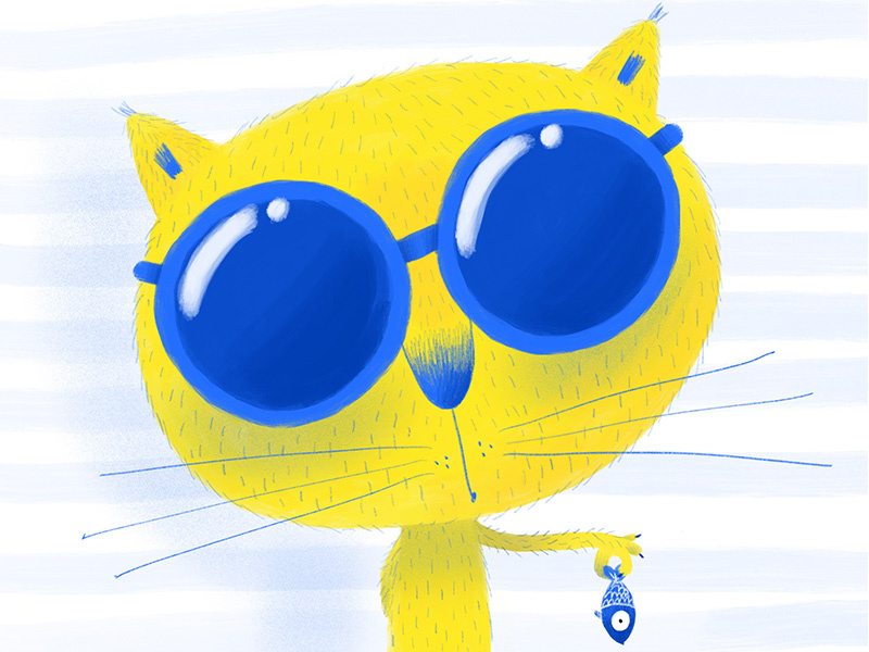 The fish childrens illustration illustration 30 days challenge procreate fish cat