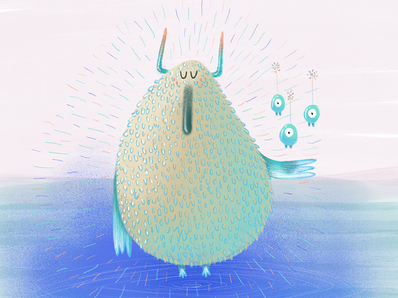 Rain spirit 30days challenge digital procreate childrens illustration fiction illustration spirit rain