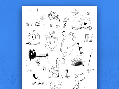 Inktober Poster 2018 character childrens illustration creatures digital illustration inktober poster print procreate