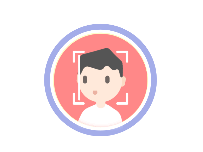 Face recognition animation