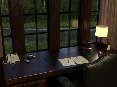 Country office 3d modeling