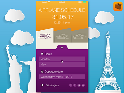 Travel Schedule ux ui