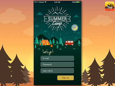 summer camp (night version) ux ui