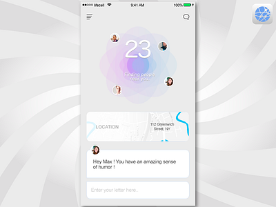 Find friends around ux ui