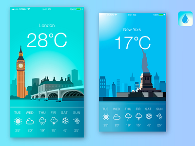 weather app design ux ui