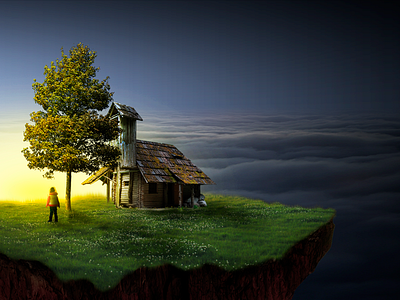 Floating Island photoshop