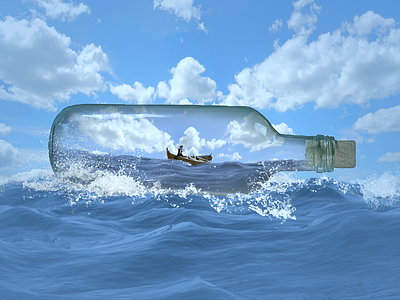 Scenery in the Bottle photoshop