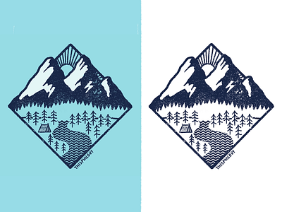 Camping sticker design