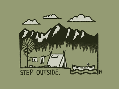 Step outside illustration