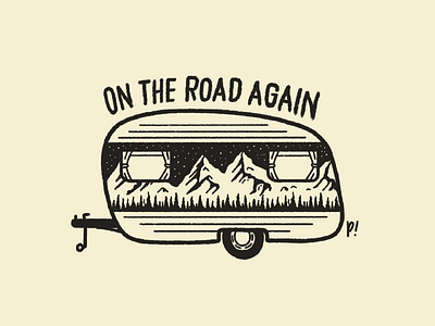 Travel inspired roadtrip illustration