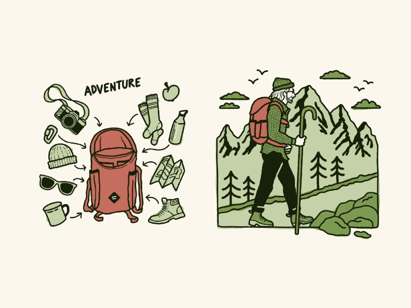 the art of travelling (1 of 2) vanagon van sticker patch vector texture tattoo simpleillustration shape procreate print logo linework illustration handrawn hand drawn grain distorted design branding