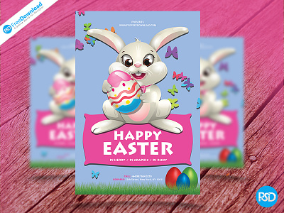 Download Happy Easter Flyer Psd