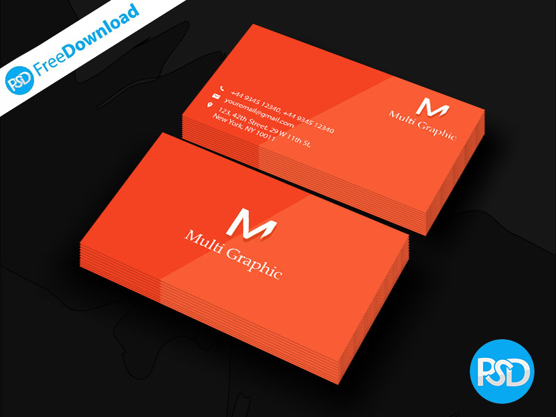 Download Visiting Card Mock Up by Psd Free Download on Dribbble PSD Mockup Templates