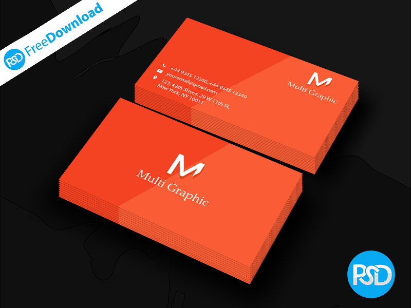 Download Visiting Card Mock Up By Psd Free Download On Dribbble