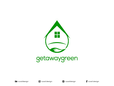 Getawaygreen brand branding design flat icon lettering logo logos logotype typography