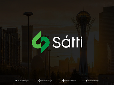 Satti brand branding business color company construction design graphicdesign green icon kazakhstan logo logos logotype real estate