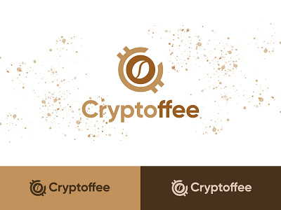 Cryptoffee logo art bitcoin brand branding cafe coffee coffeeshop creative crypto design drink icon logo logotype money typography