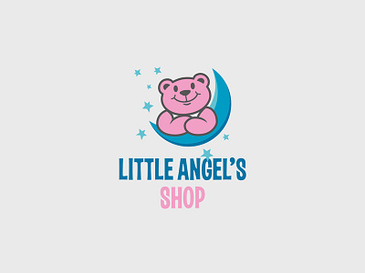 Little Angel's Shop baby bear brand branding children logo logodesign shop store