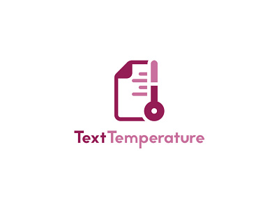 Text Temperature art brand branding design flat icon illustration lettering logo minimal temperature text typography vector