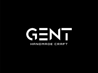 Gent art brand branding craft design flat handmade icon lettering logo minimal typography