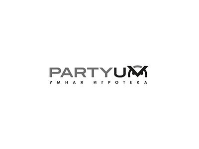 Partyum art brand branding design flat icon illustration lettering logo minimal typography vector