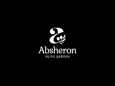 Absheron art brand design flat icon logo logos logotype olive typography