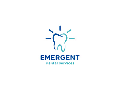 Emergent brand dental design flat icon logo logos logotype medical minimal tooth