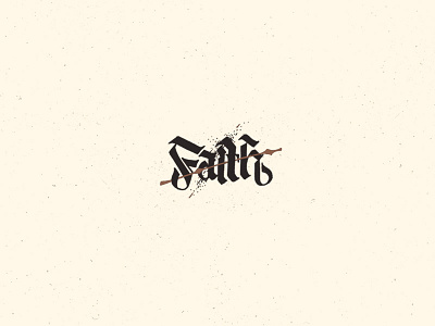 Faith branding handlettering logo typogrpahy vintage watercolor