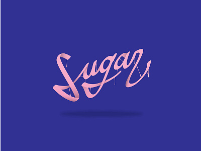 Sugar sugar text effect typogaphy