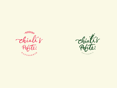 Chiali's Petite Patisserie branding handlettering logo