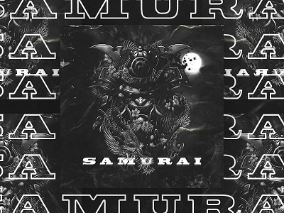 playlist cover for samurai banner design photoshop