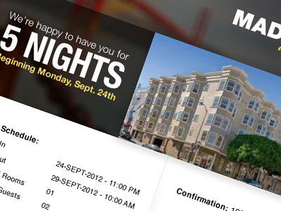 Hotel Confirmation Email Template