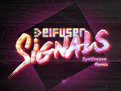 Deifuser - Signals cover art 80s cover art music retro synthwave