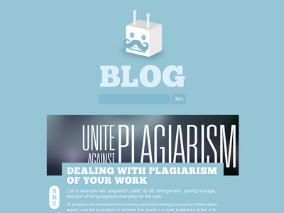 Dealing with Plagiarism blog design plagiarism theft