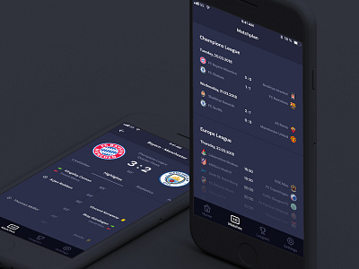 Match App Concept II app bayern football game match score soccer ui ux